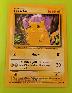 Pokemon TCG Base Set Pikachu 058/102 Common Nm - Image 1