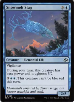 Snowmelt Stag C Tarkir: Dragonstorm 57 NM Normal MTG - Image 1