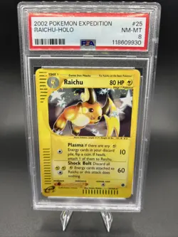 2002 Pokemon Expedition Raichu Holo PSA 8 NM-Mint ✨HOLO SWIRL✨ Very Rare - Image 1