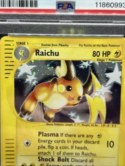 2002 Pokemon Expedition Raichu Holo PSA 8 NM-Mint ✨HOLO SWIRL✨ Very Rare - Image 2