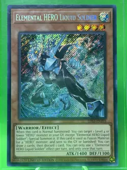 Yugioh Elemental HERO Liquid Soldier LDS3-EN103 Secret Rare Limited Edition NM - Image 1