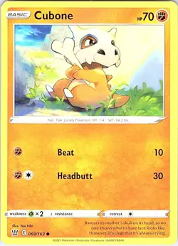 Cubone 069/163 Battle Styles Pokemon NM - Image 1