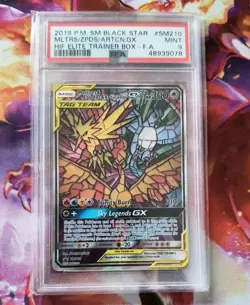 Pokemon TCG: PSA 9 Moltres & Zapdos & Articuno GX SM210 - 2019 Black Star Promo - Image 1
