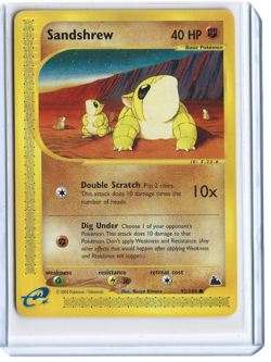 Pokemon Sandshrew Skyridge NON-Holo (PACK FRESH) 92/144 NM - Image 1