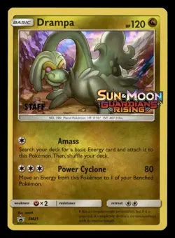 Drampa SM21 (Prerelease) [Staff] Holo Promo Sun & Moon Promo Pokemon Card - Image 2