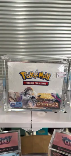 Pokemon Scarlet & Violet Paldea Evolved Sealed Booster Box with Acrylic - Image 1