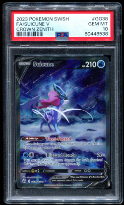 PSA 10 Suicune V GG38/GG70 Crown Zenith Alt Art Pokemon Card TCG 2023 GEM MINT - Image 1