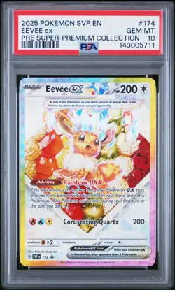 2025 POKEMON SVP EN-SV BLACK STAR PROMO #174 EEVEE EX PSA 10 - Image 1