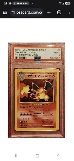 1996 POKEMON JAPANESE CHARIZARD - Image 1
