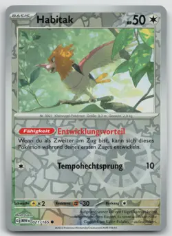Habitak 021/165 Reverse Holo - MEW 151 - DE - NM - Pokemon TCG - Image 1