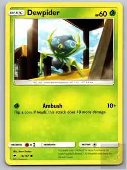 Dewpider 14/147 Common Burning Shadows Pokemon Near Mint - Image 1
