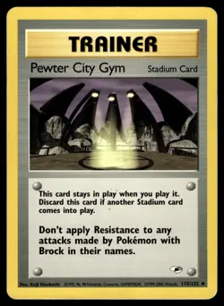 PEWTER CITY GYM - 115/132 Uncommon Gym Heroes Pokemon Unlimited MP - Image 1