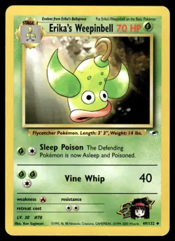 ERIKA'S WEEPINBELL - 49/132 Uncommon Gym Heroes Pokemon Unlimited NM - Image 1