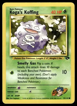 KOGA'S KOFFING - 79/132 Common Gym Challenge Pokemon LP - Image 1