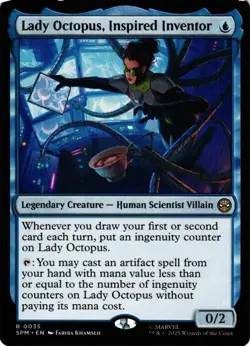 MAGIC MTG MARVEL SPIDER-MAN 0035 R LADY OCTOPUS, INSPIRED INVENTOR NON-FOIL - Image 1