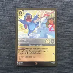 Lorcana Stitch High Badness Level Promo Foil 35/P3 - Sleeved & Looking Great! - Image 1