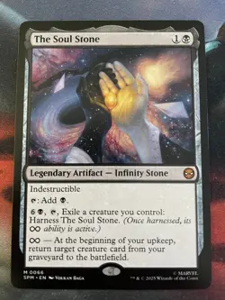 MTG The Soul Stone Magic Card Collector Mythic Rare Marvel Spiderman - Image 1