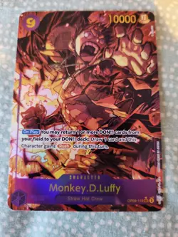 One Piece TCG Monkey D. Luffy Secret Rare Card OP09-119 English Alt Art NM - Image 1