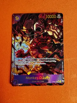 One Piece TCG Monkey D. Luffy Secret Rare Card OP09-119 English Alt Art NM - Image 1