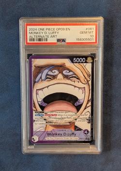 One Piece Monkey D Luffy OP09-061 Leader Alt Art - PSA 10 Gem Mint - Image 1
