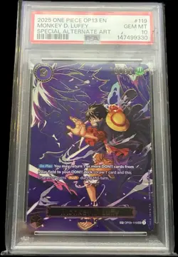 2025 One Piece Monkey D. Luffy SP Special Alt Art PSA 10 ENGLISH OP09-119 - Image 1