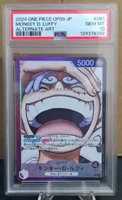 One Piece TCG - Monkey D Luffy OP09-061 Leader Alt Art - PSA 10 - Japanese - Image 1