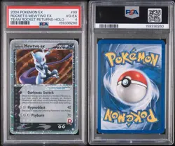 2004 POKEMON EX TEAM ROCKET RETURNS #99 ROCKET'S MEWTWO EX-HOLO PSA 4 - Image 3