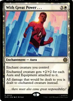 MAGIC MTG MARVEL SPIDER-MAN 0024 R WITH GREAT POWER... NON-FOIL - Image 1