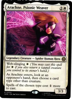 MAGIC MTG MARVEL SPIDER-MAN 0002 R ARACHNE, PSIONIC WEAVER NON-FOIL - Image 1