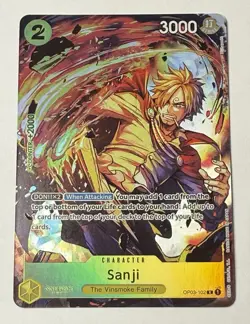 One Piece Sanji OP03-102 Bandai Fest 23-24 Premium Collection Promo English Card - Image 1