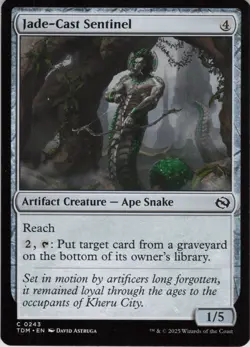 Jade-Cast Sentinel C Tarkir: Dragonstorm 243 NM Normal MTG - Image 1