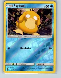 Psyduck 11/68 Common Hidden Fates Pokemon Reverse Holo Near Mint - Image 1