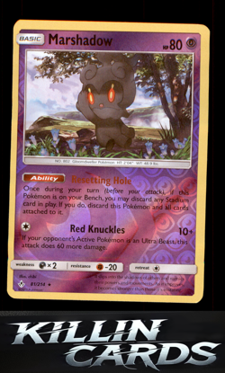 Reverse Holofoil Marshadow 81/214 Pokemon Holo Rare SM - Unbroken Bonds Card NM - Image 1