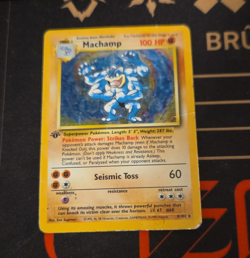 Pokemon Tcg Machamp Base Set 8/102 Holo 1st Ed 1999 English Heavy Play/Damaged - Image 1