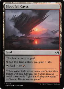Bloodfell Caves L Tarkir: Dragonstorm 250 NM Normal MTG - Image 1