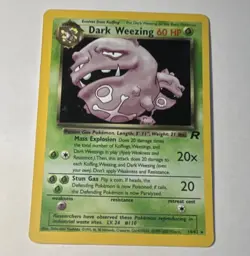 Wizards of the Coast Dark Weezing 14/82 Team Rocket Rare Eng Unlimited 60HP MP🔥 - Image 1