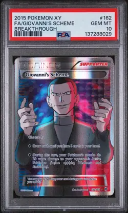 Pokemon TCG Giovanni's Scheme 162/162 XY BREAKthrough PSA 10 - Image 1