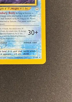 Pokemon TCG Suicune Neo Revelation Card 27/64 Unlimited Rare - Image 5