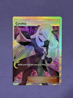 Pokemon Cynthia Trainer Full Art Holo Ultra Rare SM-Ultra Prism 148/156 NM/M+ - Image 1