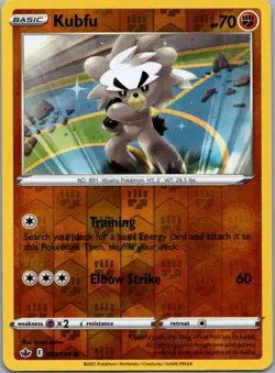 Pokemon TCG Kubfu 93/198 Chilling Reign Rev Holo LP [00T1DS] - Image 1