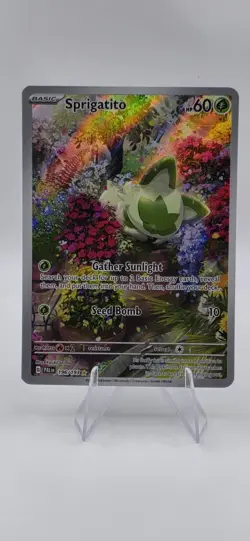 Pokemon Sprigatito Holo TCG Card Paldea Evolved 196/193 Sv02 - Image 1