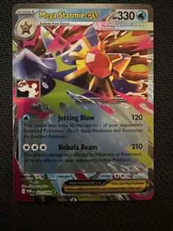 Mega Starmie Ex Holo Prize Pack Series 9 Promo Pokemon Card NM/LP 021/088 POR - Image 1