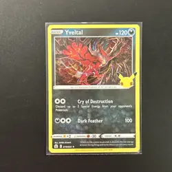 Yveltal 19/025 Holo Rare: Celebrations Pokemon TCG Near Mint - Image 1