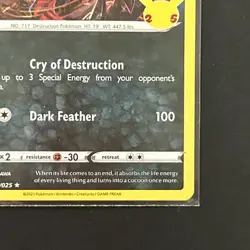Yveltal 19/025 Holo Rare: Celebrations Pokemon TCG Near Mint - Image 4