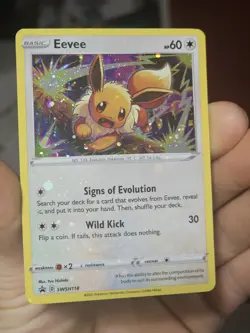 Pokemon TCG Eevee SWSH118 Black Star Promo Cosmos Foil W/Heavy Holo Bleed NM - Image 2