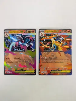 Pokemon TCG Mega Charizard X EX Y EX Black Star Promos MEP 029 & 30 Mint - Image 1