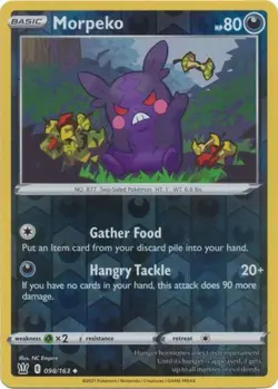 MORPEKO 098/163 BATTLE STYLES POKEMON (REVERSE HOLO, NM) - Image 1
