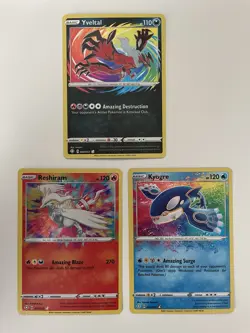 Pokemon Shining Fates - Kyogre 021/072 Reshiram 017/072 Yveltal 046/072 Set - Image 1