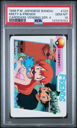 Pokemon Japanese Bandai Misty & Friends #123 PSA 10 GEM MINT Carddass Anime 4 - Image 3