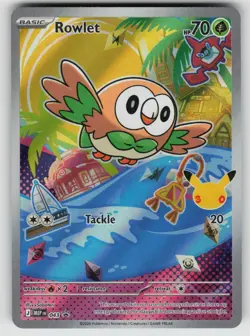 Rowlet 043 Holo Promo ME: Mega Evolution Promo Pokemon Near Mint - Image 1